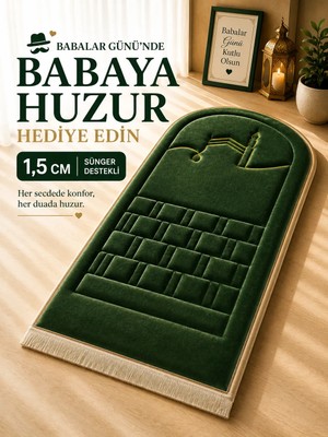 Bripurga Ortopedik Seccade, Süngerli Seccade, Seccade Rahat ve Konforlu, Çanta Hediyeli