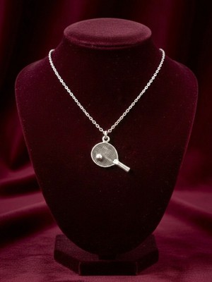 Silvari Silver Masa Tenisi Raket Kolye Unisex Tasarım 925 Ayar Gümüş Kolye