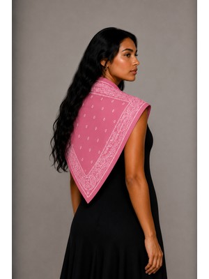 Nazzain Şal Desen Unisex Bay Bayan Fular Bandana