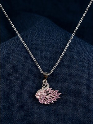 Aytekin Jewelry Swarovski Kuğu Kolye 925 Ayar Gümüş