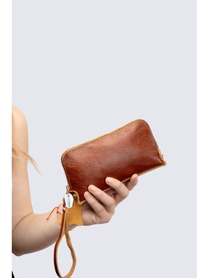 Westbag Unisex Hakiki Dana Derisi Bileklikli El Tutmalı Clutch Çanta