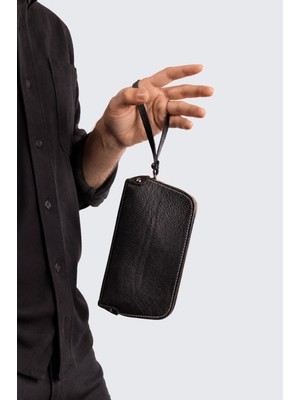 Westbag Unisex Hakiki Dana Derisi Bileklikli El Tutmalı Clutch Çanta