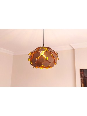 UltraMint Modern Ahşap Globe Küre ile Şık ve Rustik Salon Dekoru