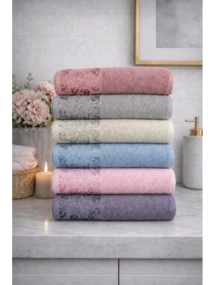 Mela Home Mine 50*90 cm 6'lı El ve Yüz Havlu Seti- Çeyizlik- Hediyelik - Mutfak %100 Pamuklu