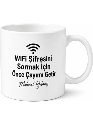 Tupya Gift Baba Wifi Şifresi Yazılı Komik Kupa Bardak Babalar Günü Hediyesi
