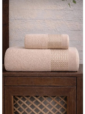 Mela Home Meltem 2'li Banyo Havlu Seti Hamam Takımı- El ve Yüz Havlusu- Çeyiz - Hediyelik 100% Pamuk