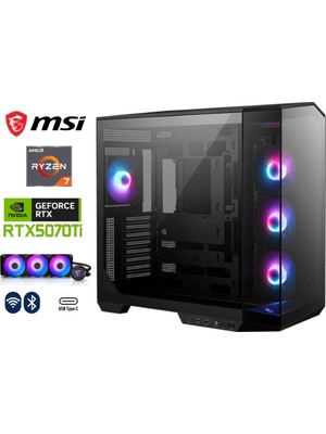 MSI Gzone Pro Amd Ryzen 7 9800X3D / Nvidia Rtx 5070 Ti 16GB / 64GB Ddr5 / 2tb M.2 SSD / 360MM Sıvı Soğutma Gaming Masaüstü Bilgisayar