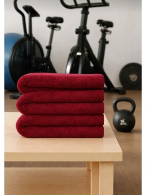 Mela Home Bordo Fitness-Spor Havlusu 3 Adet -Hızlı Kuruyan-Kuaför ve Berber Havlusu 50*90 cm