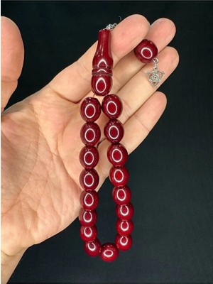 Anemore Collection Efe Boy Maskot Şak Şak Tesbih Akrilik Bordo Büyük Boy T-739