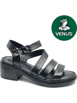 Venüs Selef Hakiki Deri Comfort Ortopedik Kadın Sandalet