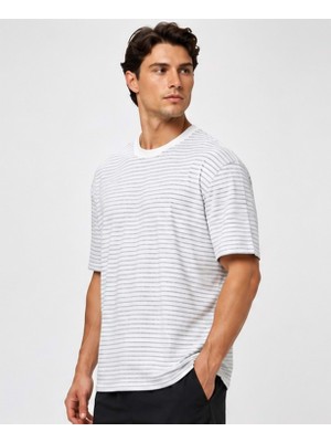Mavi M0613317-86623  Mavi Çizgili Sky Captain Tişört Erkek T-Shirt