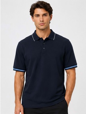 Mavi M0613369-70490 Şerit Detaylı Polo Yaka Tişört Erkek Tişort