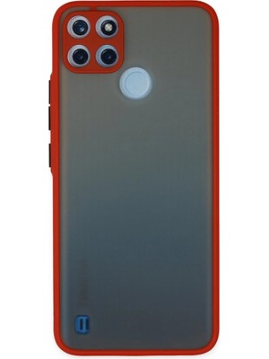 Zenvia Realme C21Y Kılıf Montreal Silikon Kapak - Kırmızı
