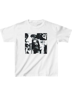 Zenvia Unisex Çocuk Baskılı T-Shirt - Beyaz