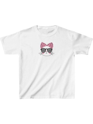 Zenvia Unisex Çocuk Baskılı T-Shirt - Beyaz