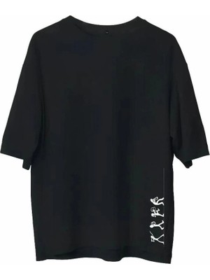 Zenvia Erkek Baskılı T-Shirt Kısa Kol Bisiklet Yaka Regular Fit Rahat Kalıp Günlük Tişört - Siyah