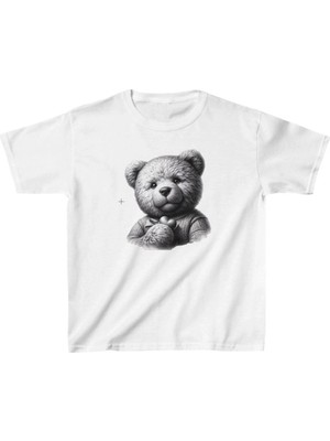 Zenvia Unisex Çocuk Baskılı T-Shirt - Beyaz
