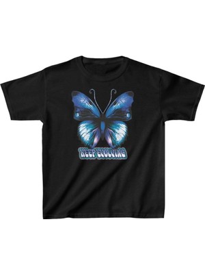 Zenvia Unisex Çocuk Baskılı T-Shirt - Siyah