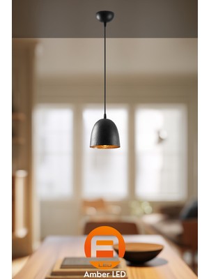 UltraMint Modern Siyah Metal Sarkıt Aydınlatma, Mutfak ve Salon Için E27 Uyumlu