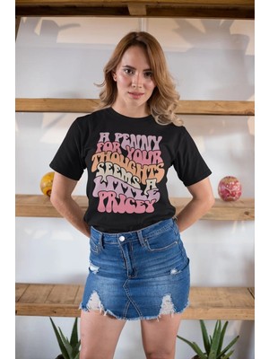 Zenvia Unisex Erkek/kadın Özel Baskılı Modern Fit %100 Pamuk Bisiklet Yaka T-Shirt