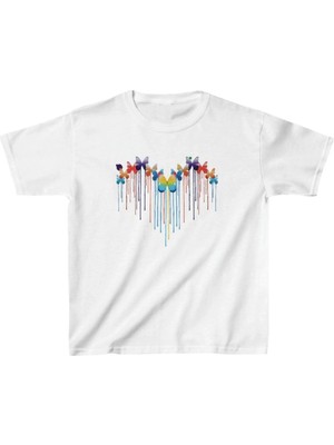 Zenvia Çocuk Unisex Baskılı T-Shirt - Beyaz