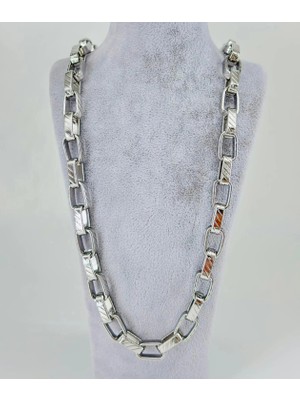 Zenvia Rodyum Çelik Erkek Kolye 60 cm - EKL0040