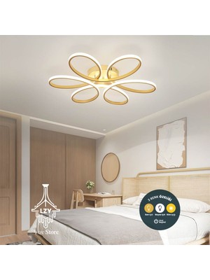 UltraMint Modern Geometrik LED Tavan Avizesi, Kumandalı, 3 Renk Işık Seçeneği
