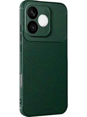 Zenvia Huawei Honor 600 Lite Auto Focus Karbon Kapak - Koyu Yeşil