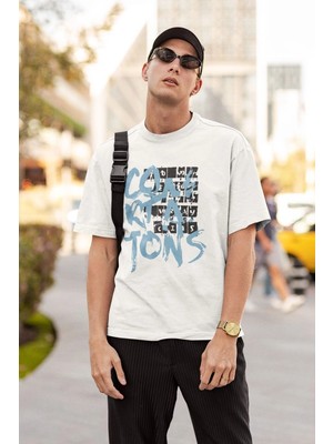 Zenvia Erkek Özel Baskılı Modern Fit %100 Pamuk Bisiklet Yaka T-Shirt