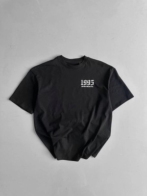 Zenvia Erkek Baskılı T-Shirt Kısa Kol Bisiklet Yaka Regular Fit Yazlık Tişört - Siyah