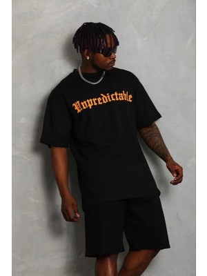 Zenvia Erkek Baskılı T-Shirt Kısa Kol Bisiklet Yaka Regular Fit Tişört - Siyah