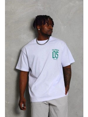 Zenvia Erkek Baskılı T-Shirt Kısa Kol Bisiklet Yaka Regular Fit Tişört - Beyaz