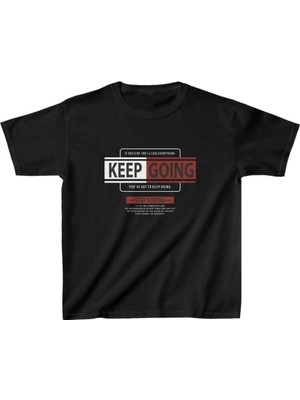 Zenvia Unisex Çocuk Baskılı T-Shirt - Siyah