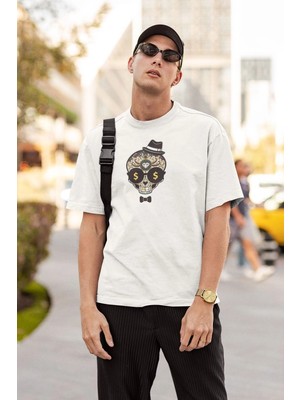 Zenvia Erkek Özel Baskılı Modern Fit %100 Pamuk Bisiklet Yaka T-Shirt