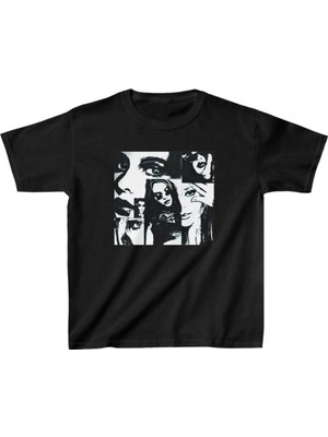 Zenvia Unisex Çocuk Baskılı T-Shirt - Siyah