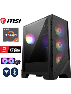MSI Gzone Prime Amd Ryzen 7 7800X3D / Radeon Rx 9070 16GB / 32GB Ddr5 / 1tb M.2 SSD / 240MM Sıvı Soğutma Gaming Masaüstü Bilgisayar