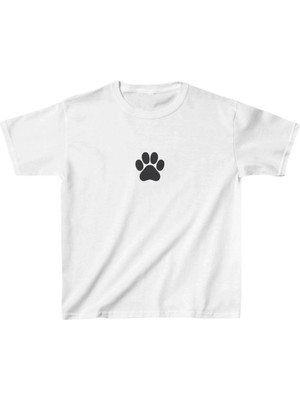 Zenvia Unisex Çocuk Baskılı T-Shirt - Beyaz
