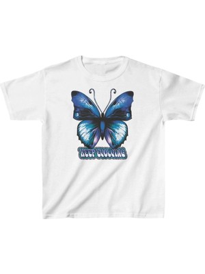 Zenvia Unisex Çocuk Baskılı T-Shirt - Beyaz