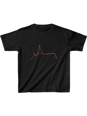 Zenvia Unisex Çocuk Baskılı T-Shirt - Siyah