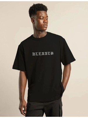 Zenvia Erkek Baskılı T-Shirt Kısa Kol Bisiklet Yaka Regular Fit Rahat Kalıp Günlük Tişört - Siyah