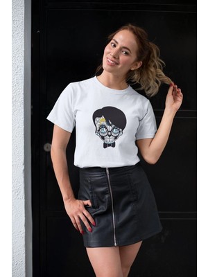 Zenvia Unisex Erkek/kadın Özel Baskılı Modern Fit %100 Pamuk Bisiklet Yaka T-Shirt
