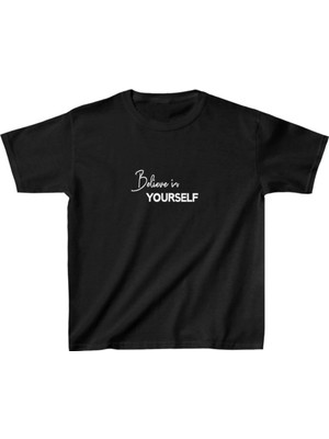 Zenvia Unisex Çocuk Baskılı T-Shirt - Siyah
