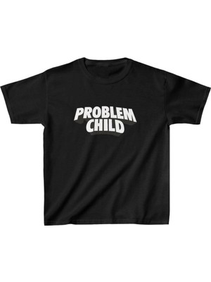 Zenvia Unisex Çocuk Baskılı T-Shirt - Siyah