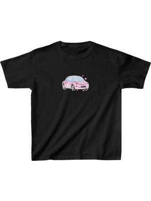 Zenvia Unisex Çocuk Baskılı T-Shirt - Siyah