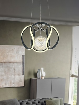 UltraMint Antresit Sarkıt LED Avize, 3 Renk Işık, Salon, Oturma ve Çocuk Odası