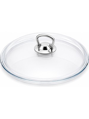 Arcak2 Granit ve Çelik 28 cm  Cam Kapak ve Metal Kulpla Beraber