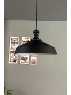 UltraMint Modern Siyah Tekli Avize, Şık Sarkıt Lamba, Restoran ve Kafe Için