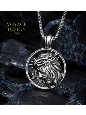 Voyage Accessory Detaylı Işçilik Paslanmaz Çelik Jesus Christ Hz. Isa Figürlü Kolye
