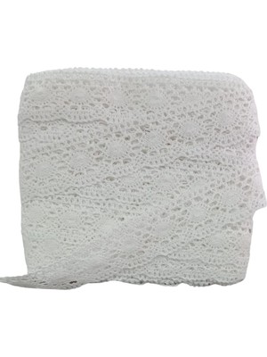 Ankaverse Kopanaki Dantel En 5 cm Badem Model Beyaz 5 Metre
