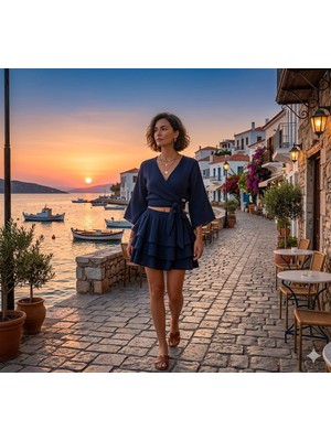 Meltem Collection Fırfırlı Müslin Etek